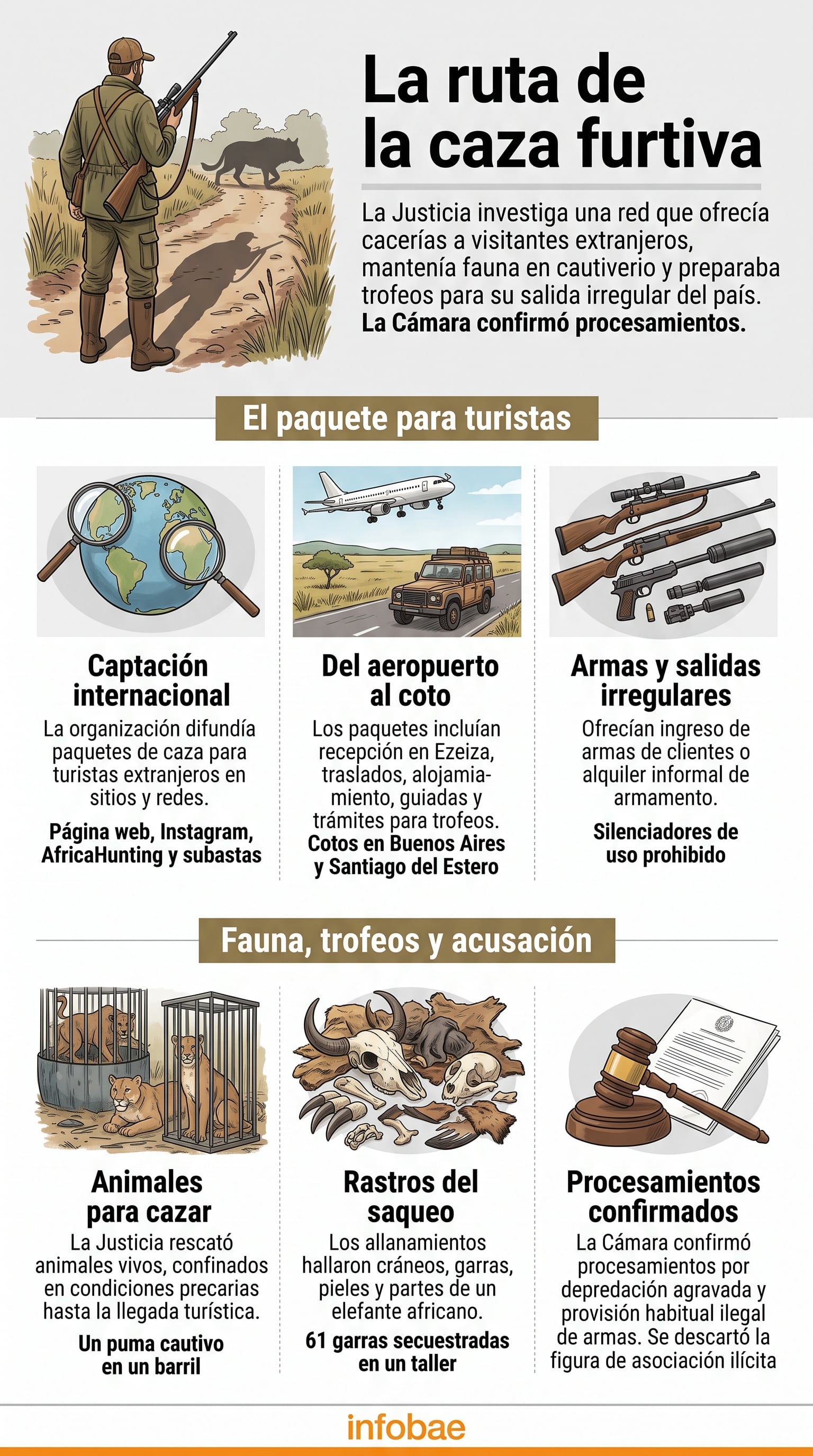Cómo funcionaba una red de caza furtiva para turistas en Argentina y las medidas de la Justicia (Imagen Ilustrativa Infobae)