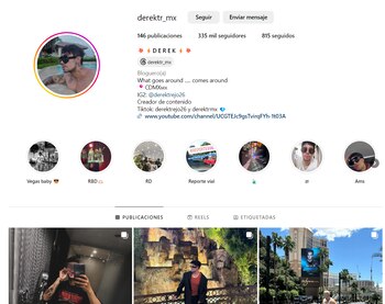 Perfil de Instagram de Derek