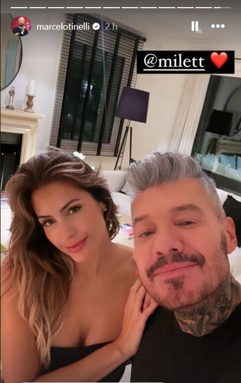 Marcelo Tinelli y Milett Figueroa