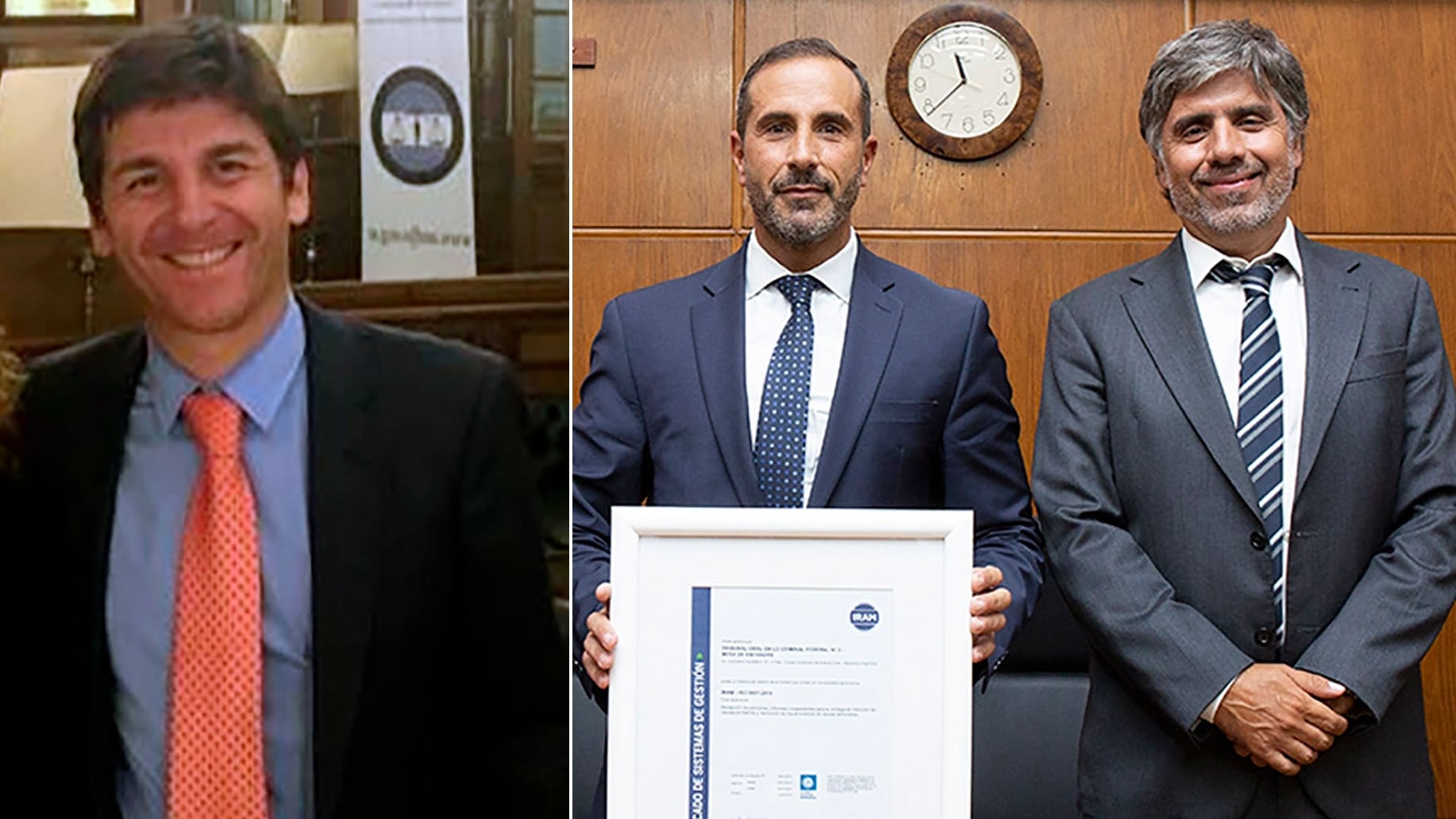 Los jueces que llevaron adelante el juicio Vialidad Andrés Basso, Jorge Gorini y Rodrigo Giménez Uriburu