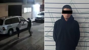 El hombre atacó a la mujer con un arma blanca.