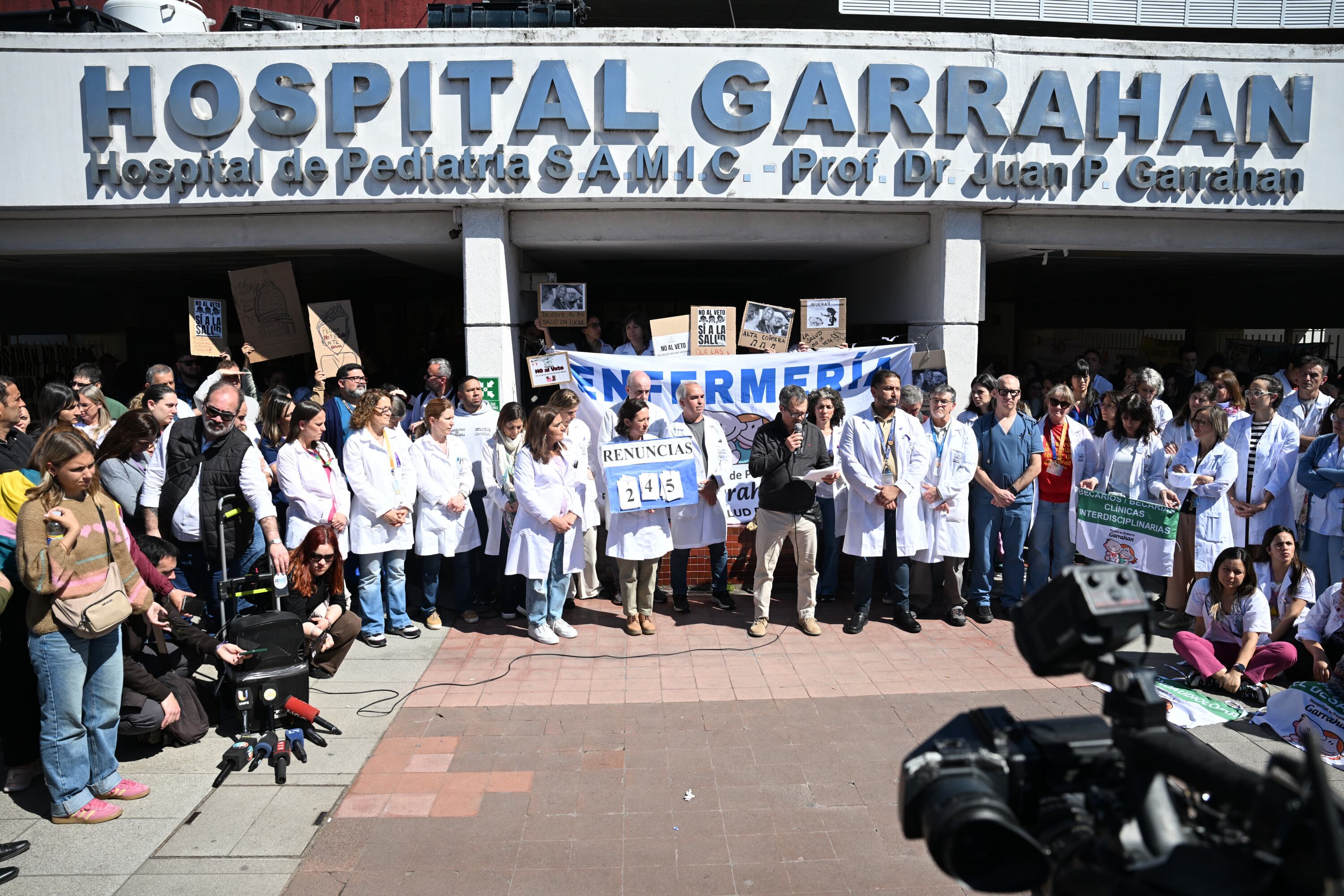 Una de las asambleas realizadas durante el corriente año en el hospital -pediátrico por excelencia- Garrahan (Maximiliano Luna)