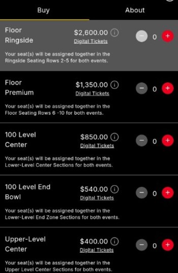 Esos son los precios de