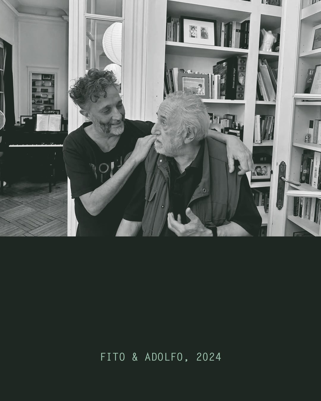 Una de las entrañables postales que compartió el músico junto a Aristarain