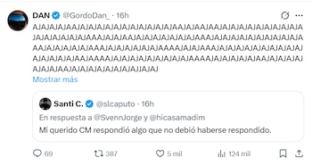 El Gordo Dan festeja el mensaje irónico de Santiago Caputo contra Martín Menem