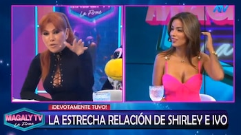 ¿Chape o simple baile? Shirley Arica aclara imágenes con Ivo Ezeta y habla de Pablo Heredia. Captura: Magaly TV La Firme