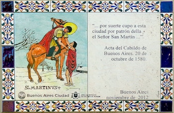 Mosaico en la calle San