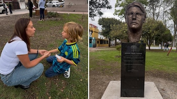 María Claudia Tarazona llevó a su hijo al mismo lugar donde Miguel Uribe Turbay fue víctima del atentado sicarial - crédito @maclaudiat/Instagram