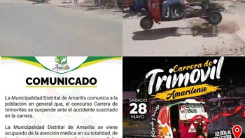 Huánuco: Mototaxista choca contra heladero