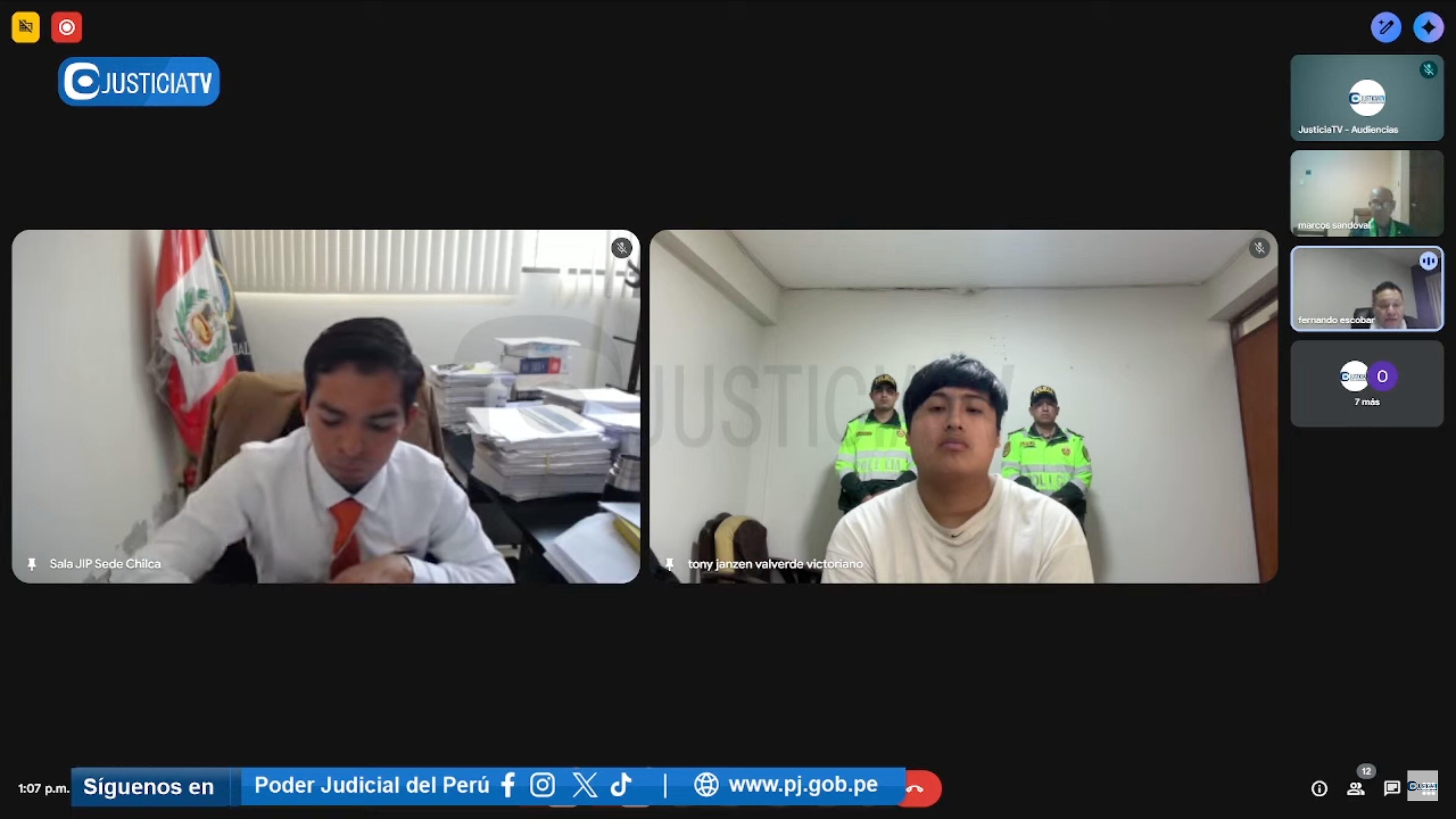 Audiencia de detención para la extradición de Pequeño J