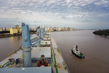 El liderazgo del Gran Rosario se apoya en una estructura logística singular. En apenas 70 kilómetros de costa sobre el río Paraná, entre Timbúes y Arroyo Seco, se concentran 30 terminales portuarias (Foto: Shutterstock)