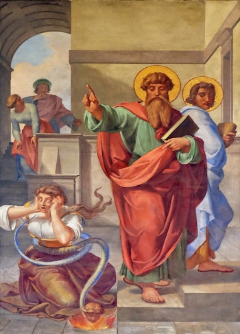 Un fresco con la imagen