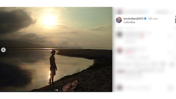 Las fotos publicadas en 2019 por Holland en Instagram, con la palabra “Colombia”, generaron especulaciones entre sus seguidores sobre la ubicación, posiblemente el parque Tayrona - crédito @tomholland2013/ Instagram