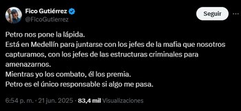 Contestación de Federico Gutiérrez a