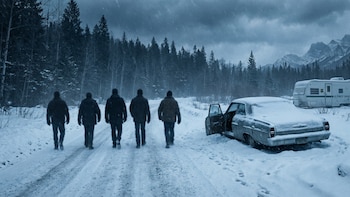 Cinco amigos, un auto abandonado