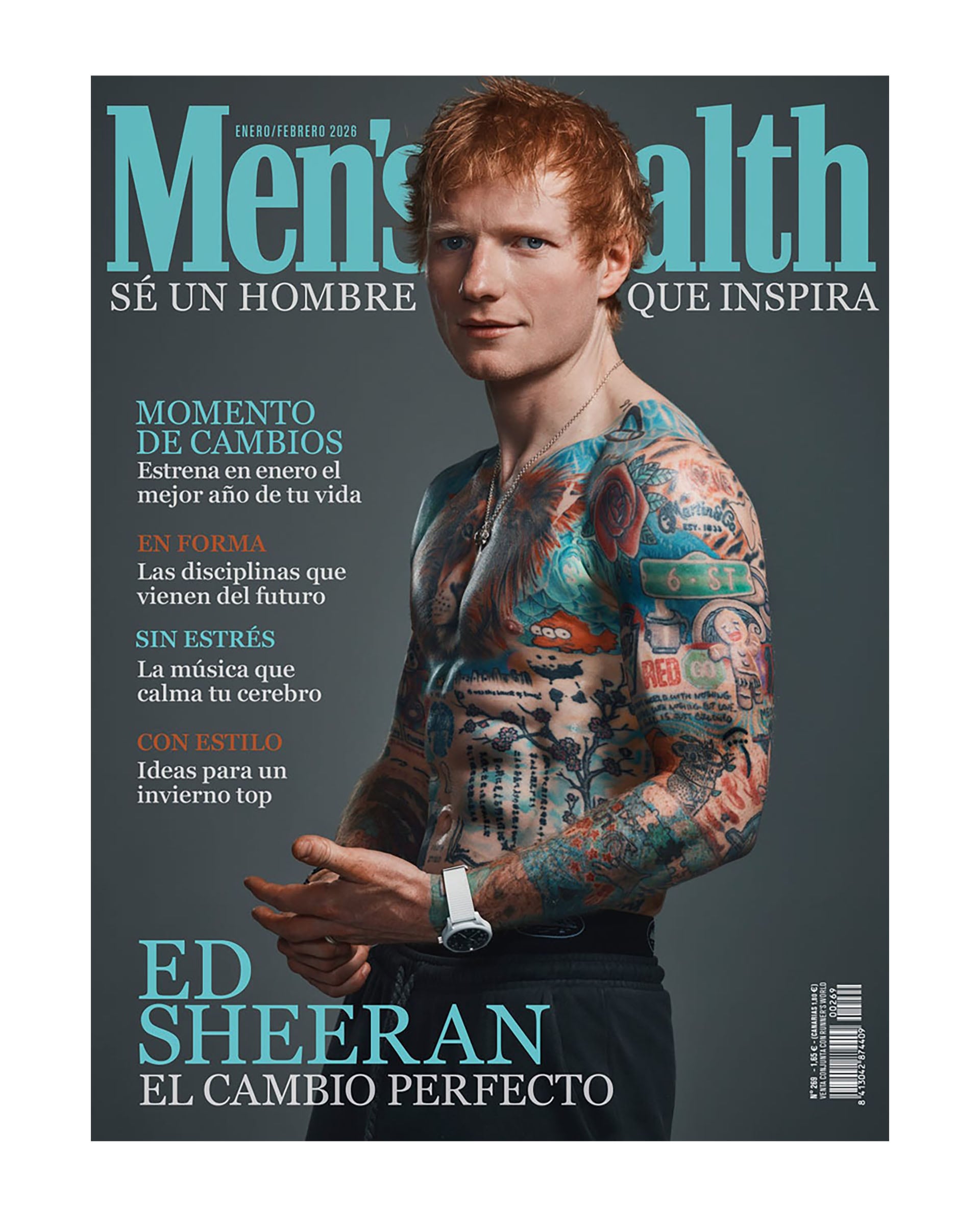 Ed Sheeran en la tapa de Men´s Health