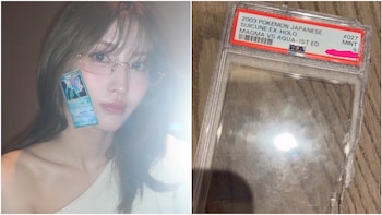 Una estrella de K-pop provocó indignación tras romper el estuche de una carta Pokémon valuada en hasta 1.000 dólares y pegársela en el rostro