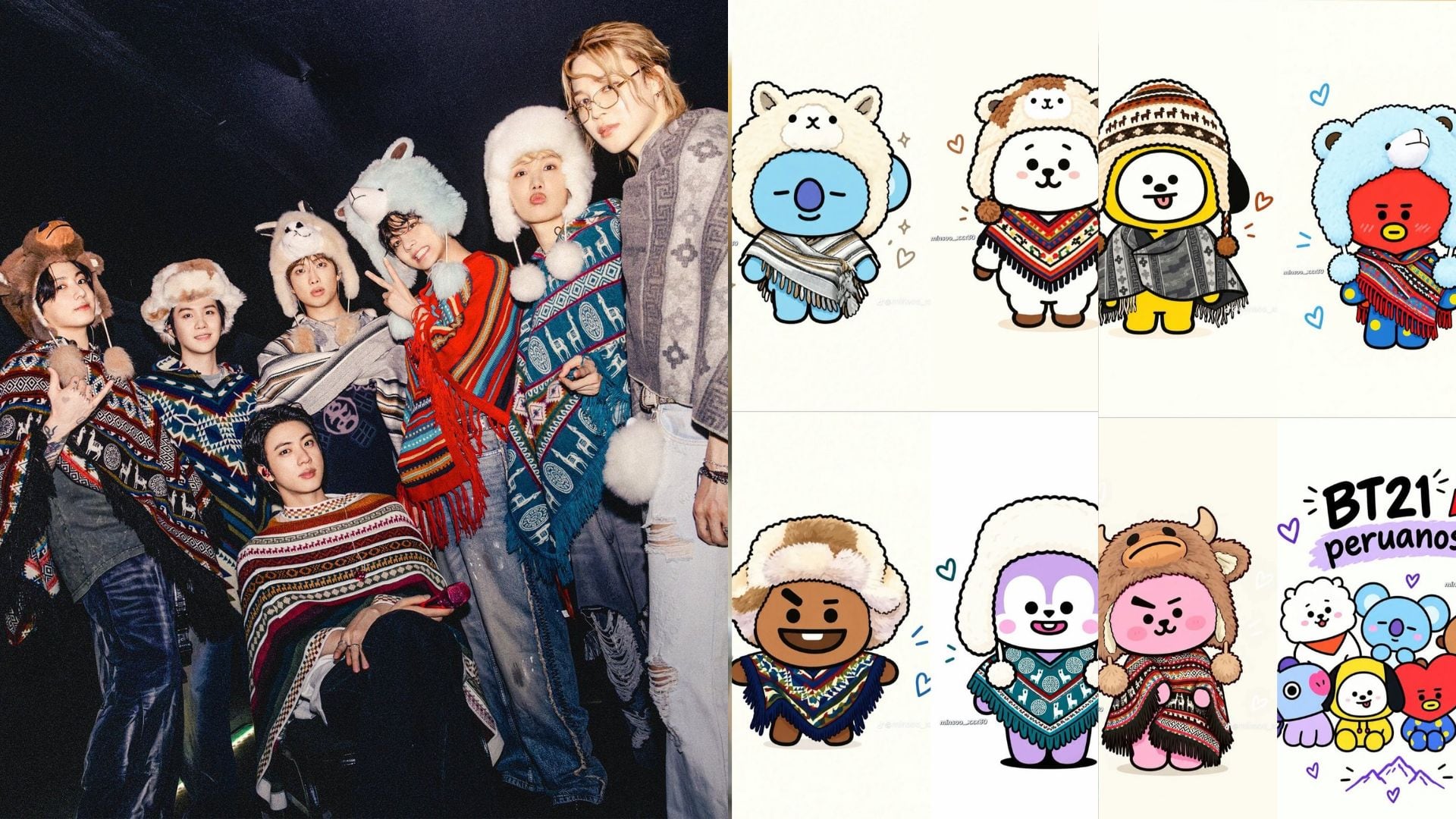 BT21 se viste de ponchos andinos tras la despedida de BTS en Lima
