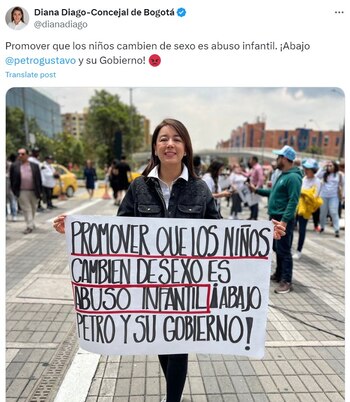 Esta es la opinión de Diana Diago - crédito captura de pantalla X