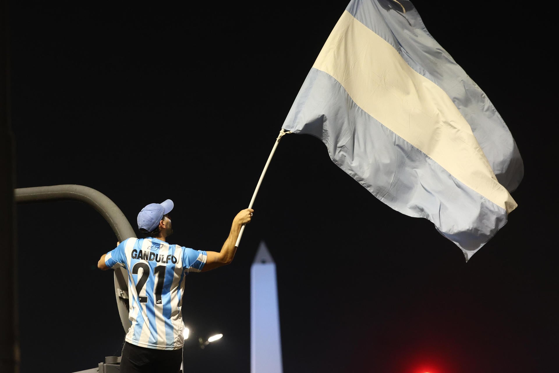 La selección argentina venció 2-1 a Inglaterra en el Estadio Atlanta y se clasificó a la final de la Copa del Mundo (EFE)