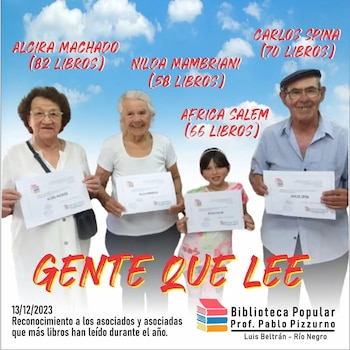 Alcira Machado, 91 años, 114 libros y tres premios como la más lectora de la biblioteca de Luis Beltrán