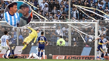 El golazo olímpico de Gastón Lodico con el que Racing se puso en ventaja ante Boca: el gesto previo de un hincha que se volvió viral
