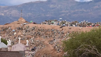 Policías en la zona del