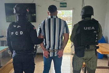 El expolicía de la Fuerza Pública, Michael Corella Amador, fue detenido en octubre de 2025 para ser extraditado por narcotráfico, según informaron las autoridades. / (Cortesía)