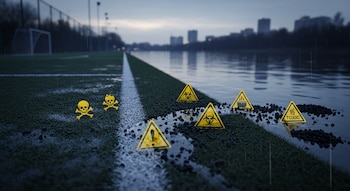 El caucho granulado de neumáticos