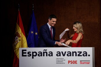 Pedro Sánchez y Yolanda Díaz