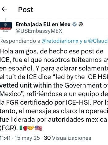 (Foto: X@USEmbassyMEX)