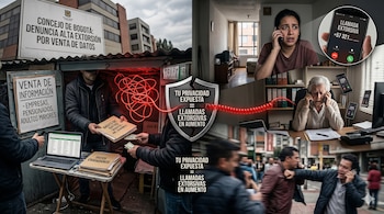 Video evidencia el mercado ilegal de bases de datos personales en Bogotá, facilitando acciones de extorsión según denuncias oficiales - crédito Visuales IA
