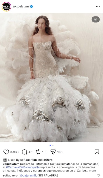 El vestido “Río Magdalena”, diseñado