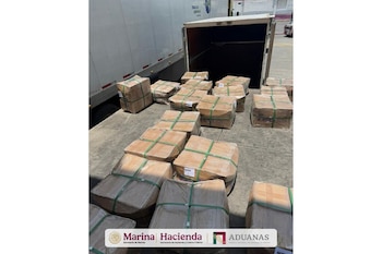 El cargamento asegurado estaba integrado por 19 cajas que contenían aproximadamente 500 kilogramos de posible raíz de tepezcohuite. (Cortesía)