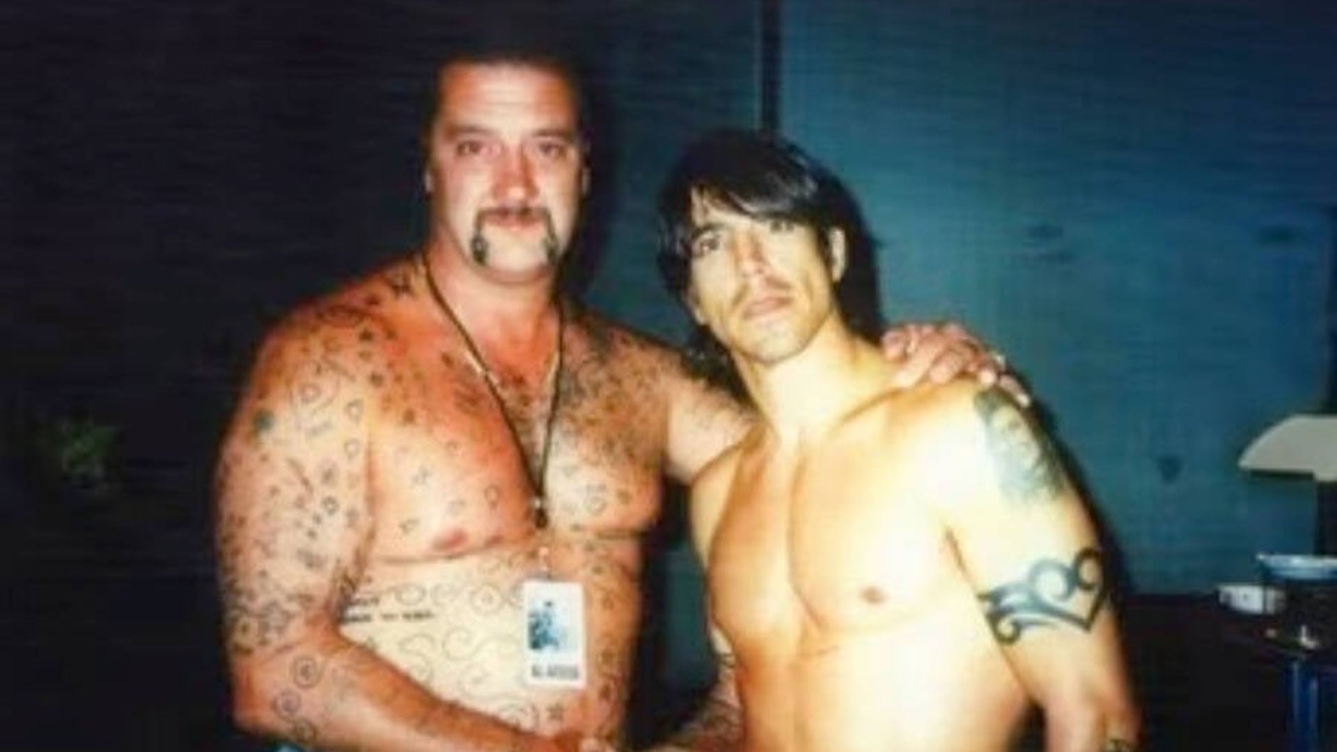 Mark Chopper Read junto al líder de los Red Hot Chili Peppers, Anthony Kiedis
