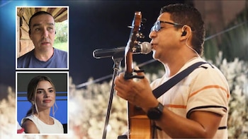 El cantautor le respondió a 'Matador' de la forma que mejor sabe, con la guitarra y su voz - créditos Juan Pablo Marín Álvarez/Facebook | @analu_pineda/IG | @matador000/IG