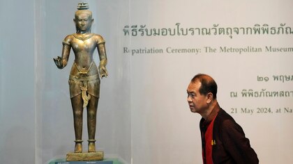 Tailandia celebró la bienvenida de las obras milenarias expoliadas que se exponían en el MET de Nueva York