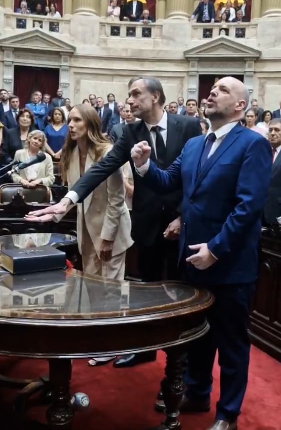 El diputado Figliuolo el día de la jura en la Cámara baja