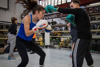 Laura Barceló entrenando en el