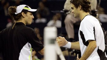 Gaudio y Federer, en la