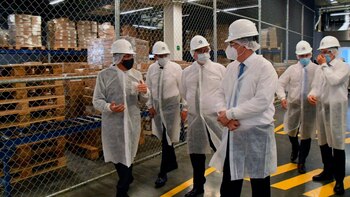 This handout picture released by