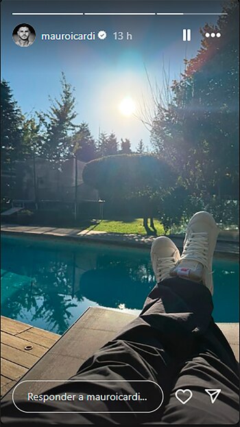 MAuro Icardi, relajado en Turquía mientras Wanda Nara y L-Gante se muestran a los besos (Instagram)