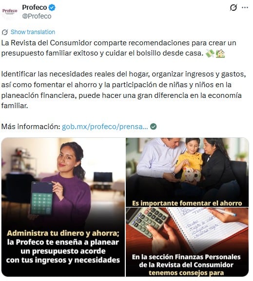 Profeco a través de su cuenta oficial de X. (captura de pantalla)