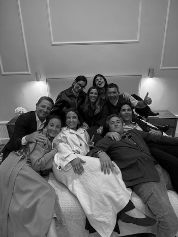 La familia de María Pombo con Antonio Banderas y Angy Fernández (Instagram)