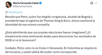 - crédito @MariaFdaCabal/X