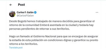 Carlos Fernando Galán habló de