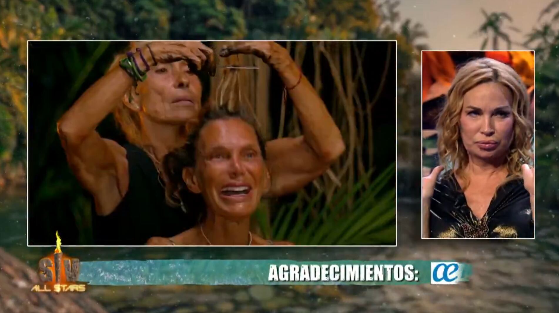 Rosa Benito le ha cortado el pelo a Yola Berrocal en 'Supervivientes All Stars'. (Mediaset)