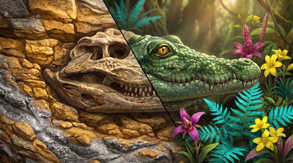 Un estudio publicado en Journal of Vertebrate Paleontology identificó a Mandrasuchus milleri como el miembro confirmado más antiguo de la rama de los aligátores (Imagen Ilustrativa Infobae)