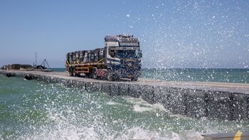 Estados Unidos retiró el muelle