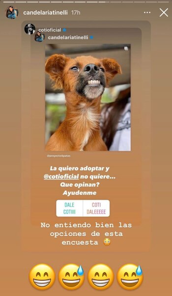 El divertido ida y vuelta de Cande y Coti en Instagram